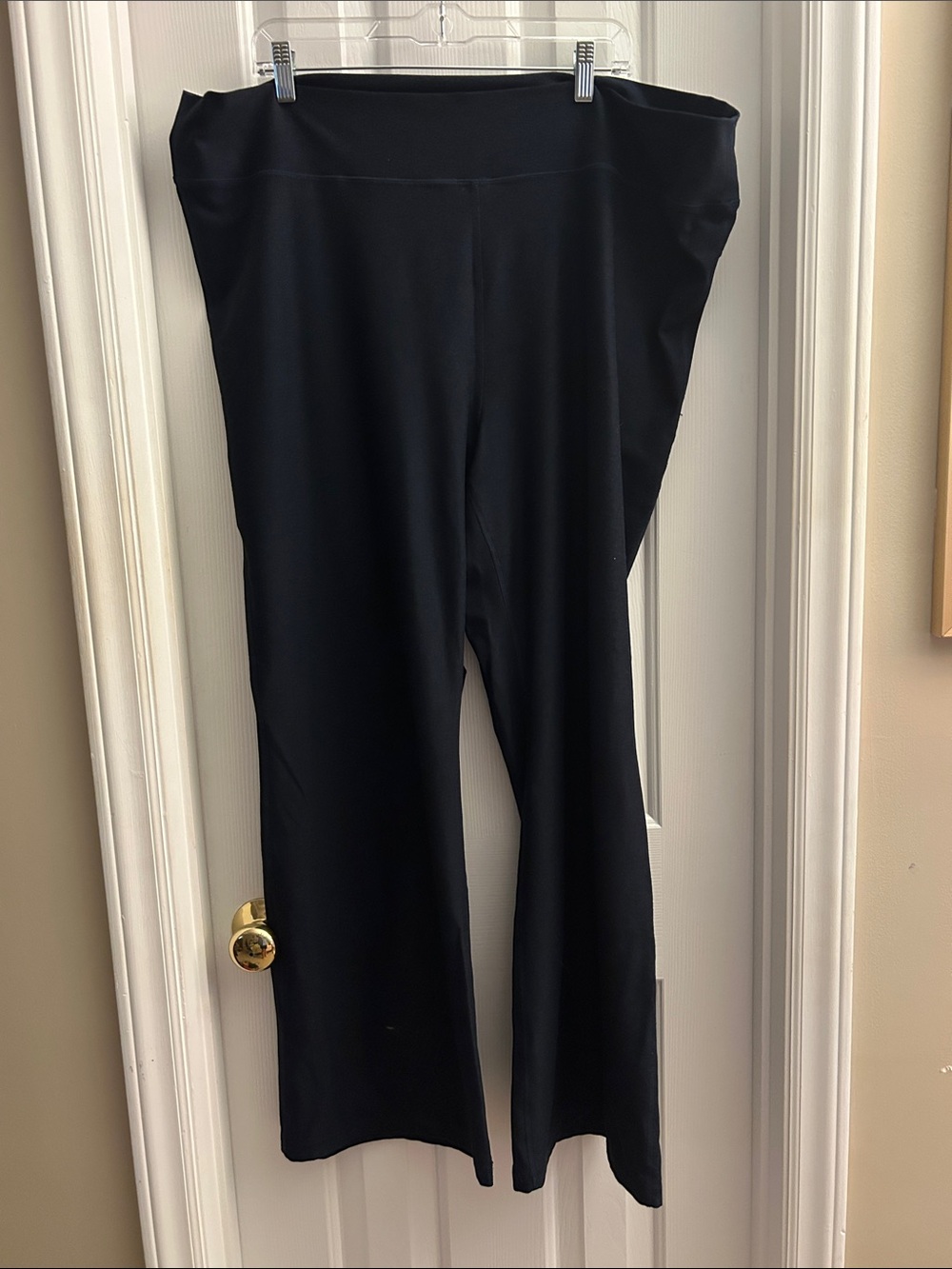 Navy Wide-Leg Yoga Pants